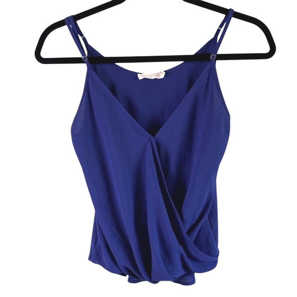 Lush Draped V-Neck Cami in Violet XS